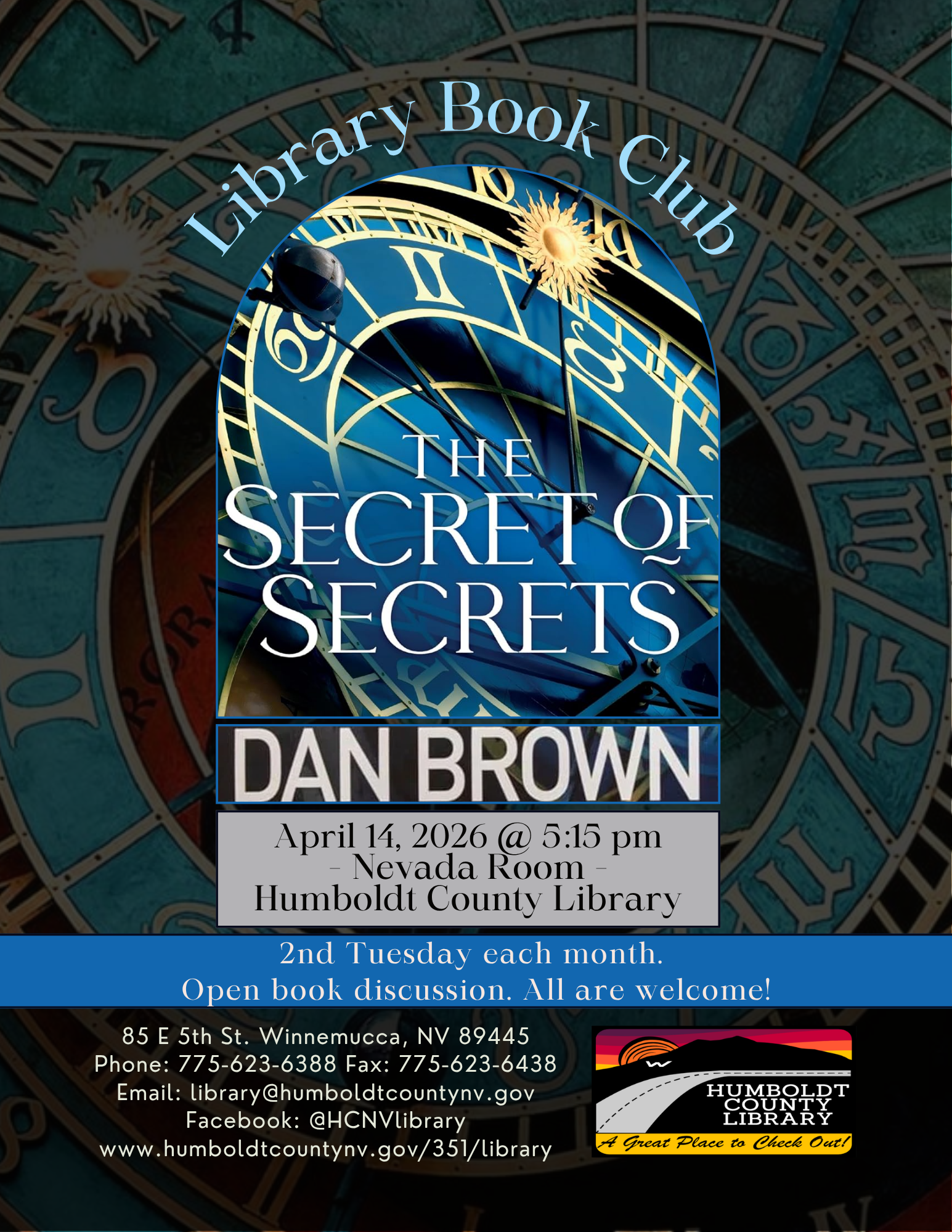 Book Club for April 2026 discussing SECRET OF SECRETS